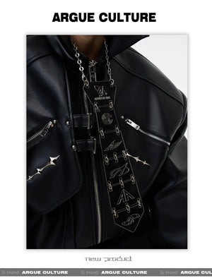 desc::spine-3d-metal-avant-garde-tie-necklace-for-men-women-detail-img-1
