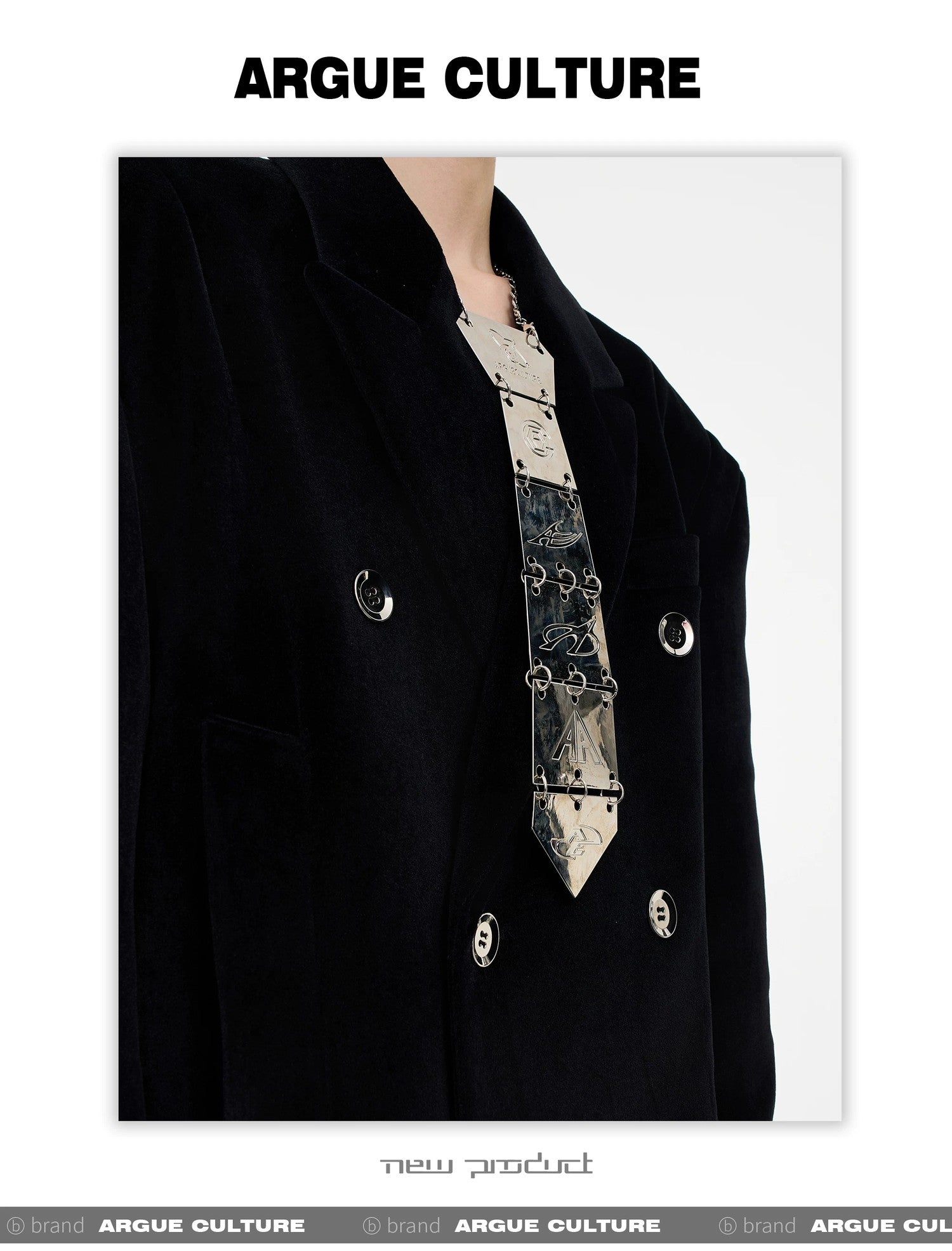 desc::spine-3d-metal-avant-garde-tie-necklace-for-men-women-detail-img-3