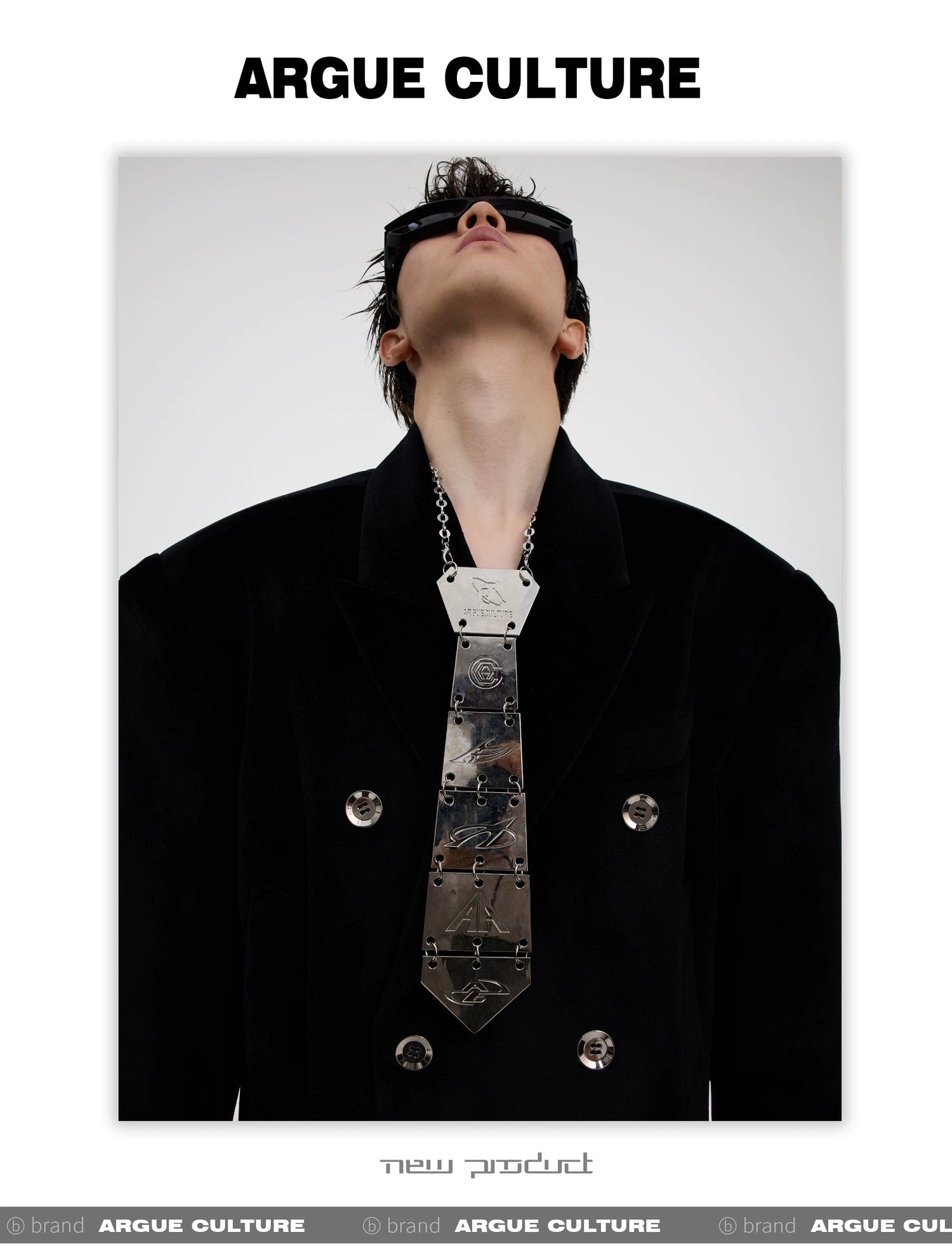 desc::spine-3d-metal-avant-garde-tie-necklace-for-men-women-detail-img-4