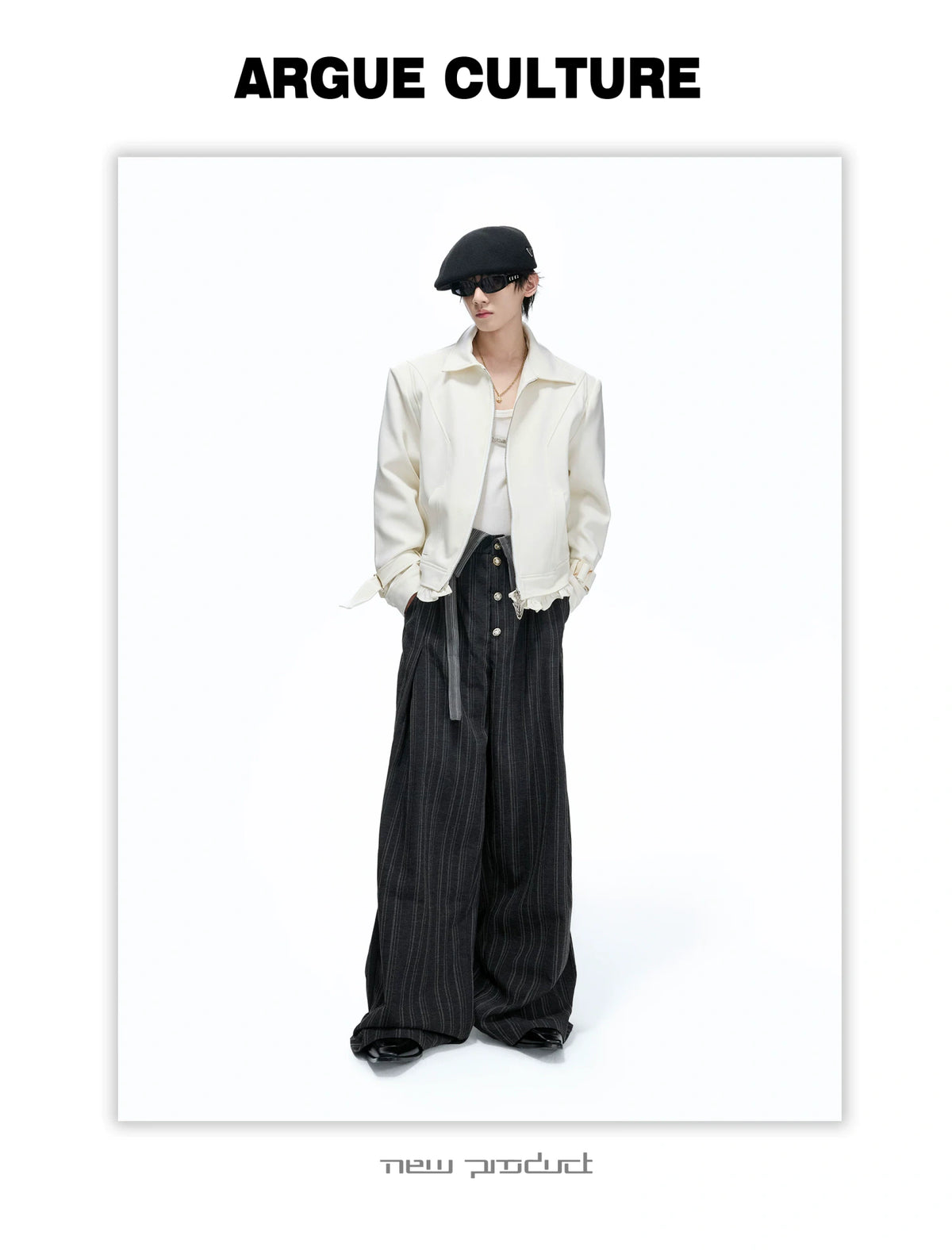Spine Embroidered Cropped Jacket with Detachable Hem - detail image 8