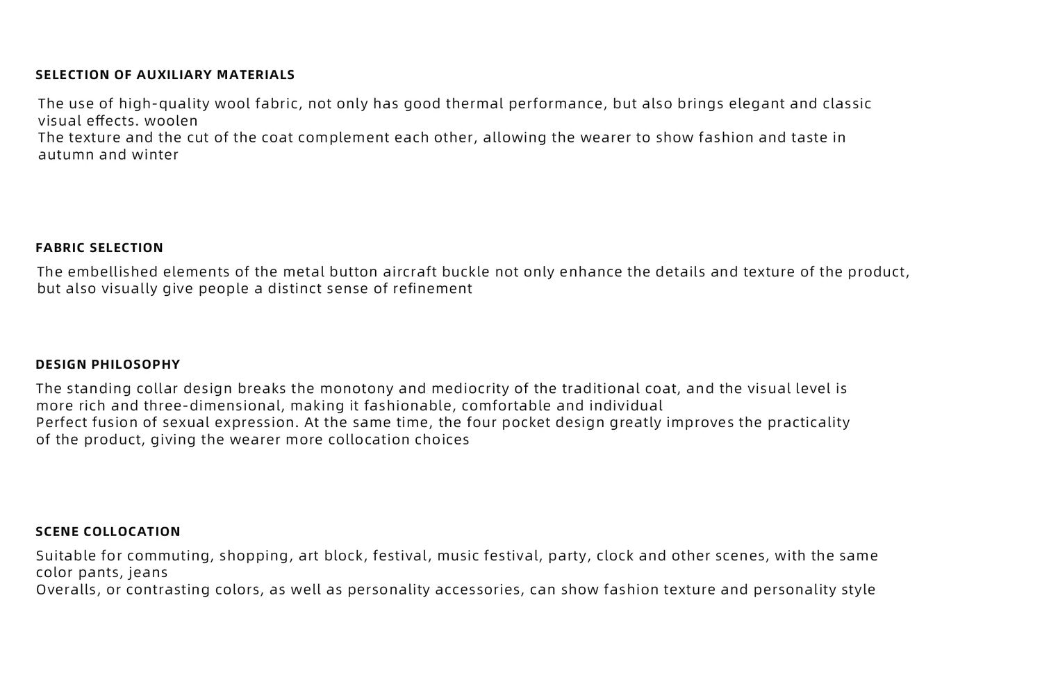 desc::stand-collar-metal-buckle-long-wool-coat-detail-img-1