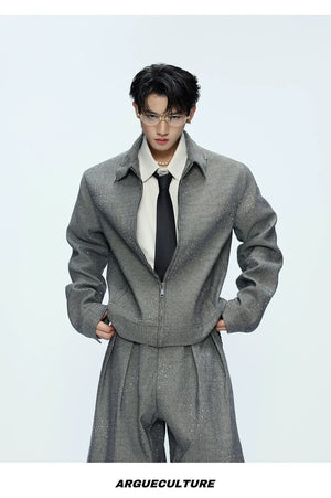 desc::star-rhinestone-cropped-jacket-wide-leg-pants-set-detail-img-13