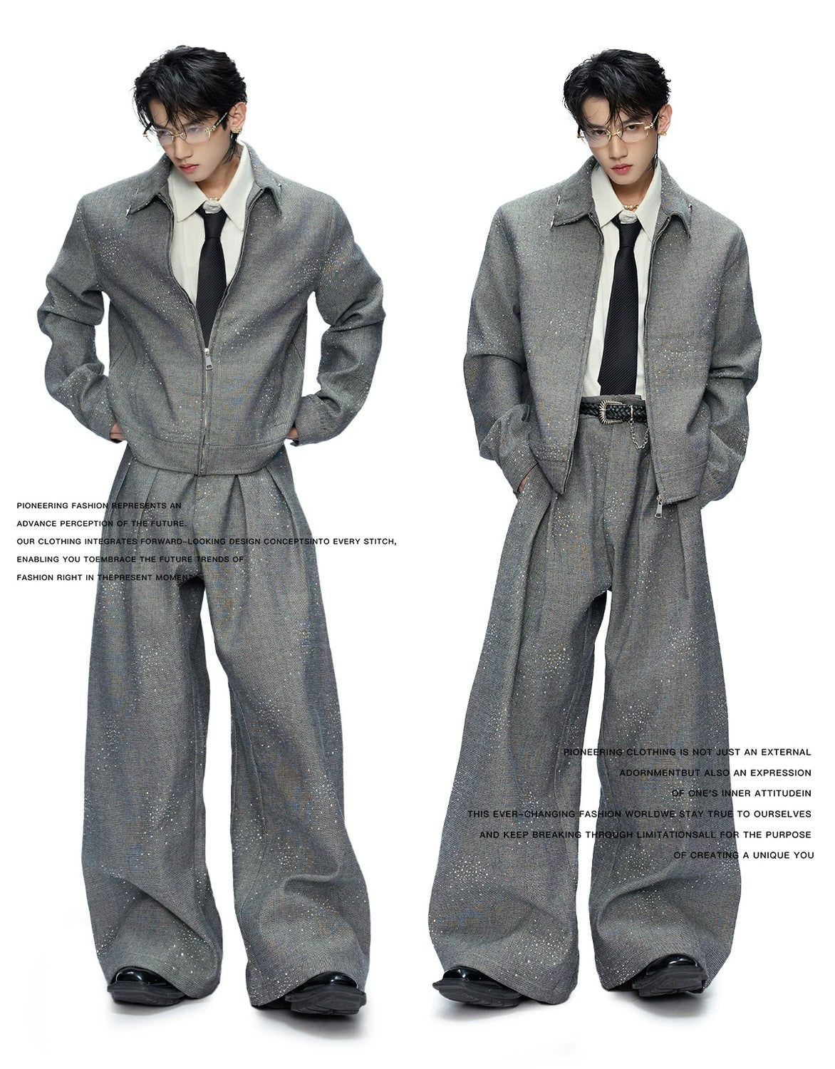 desc::star-rhinestone-cropped-jacket-wide-leg-pants-set-detail-img-3