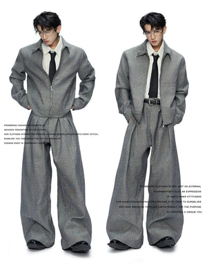 desc::star-rhinestone-cropped-jacket-wide-leg-pants-set-detail-img-3