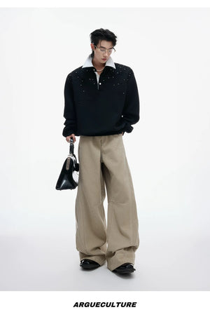 desc::starry-pearl-embellished-polo-sweatshirt-oversized-detail-img-14