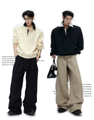 desc::starry-pearl-embellished-polo-sweatshirt-oversized-detail-img-3