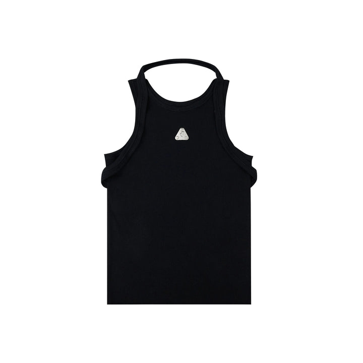 Streetwear Double - Strap Slim - Fit Tank Top with Textured & Metallic Logo - ArguE CulturE