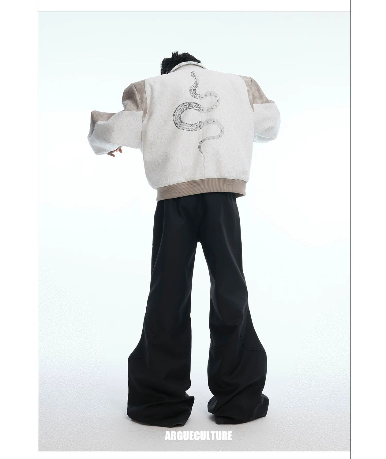 desc::streetwear-snake-pattern-patchwork-cropped-jacket-detail-img-11