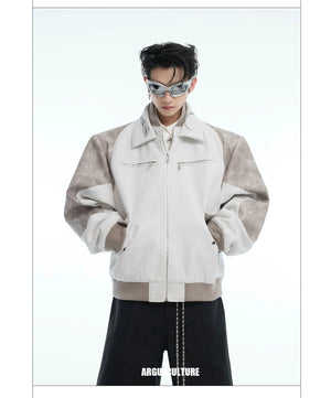 desc::streetwear-snake-pattern-patchwork-cropped-jacket-detail-img-8