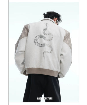 desc::streetwear-snake-pattern-patchwork-cropped-jacket-detail-img-9