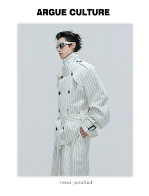 desc::striped-deconstructed-padded-shoulder-trench-coat-set-detail-img-6