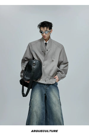 desc::striped-stand-collar-boxy-jacket-unisex-streetwear-essential-detail-img-2