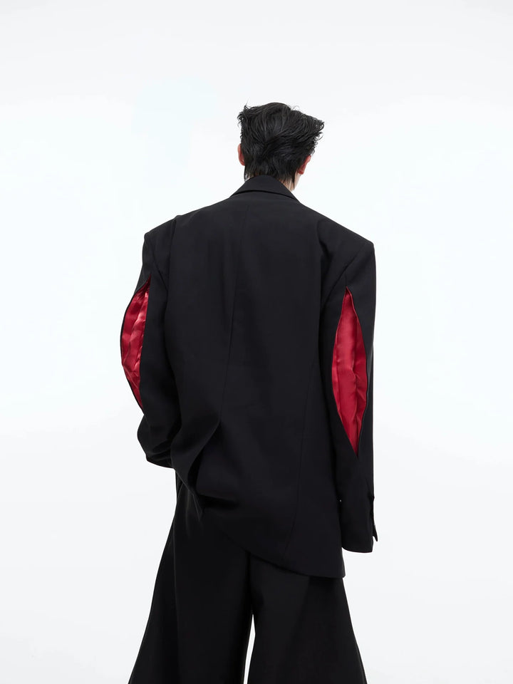 Structured Split - Design Blazer | Futuristic Contrast Jacket for Men - ArguE CulturE