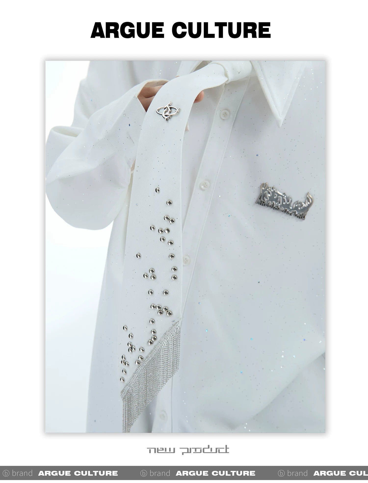 desc::studded-heavy-fringe-necktie-punk-streetwear-accessory-detail-img-6