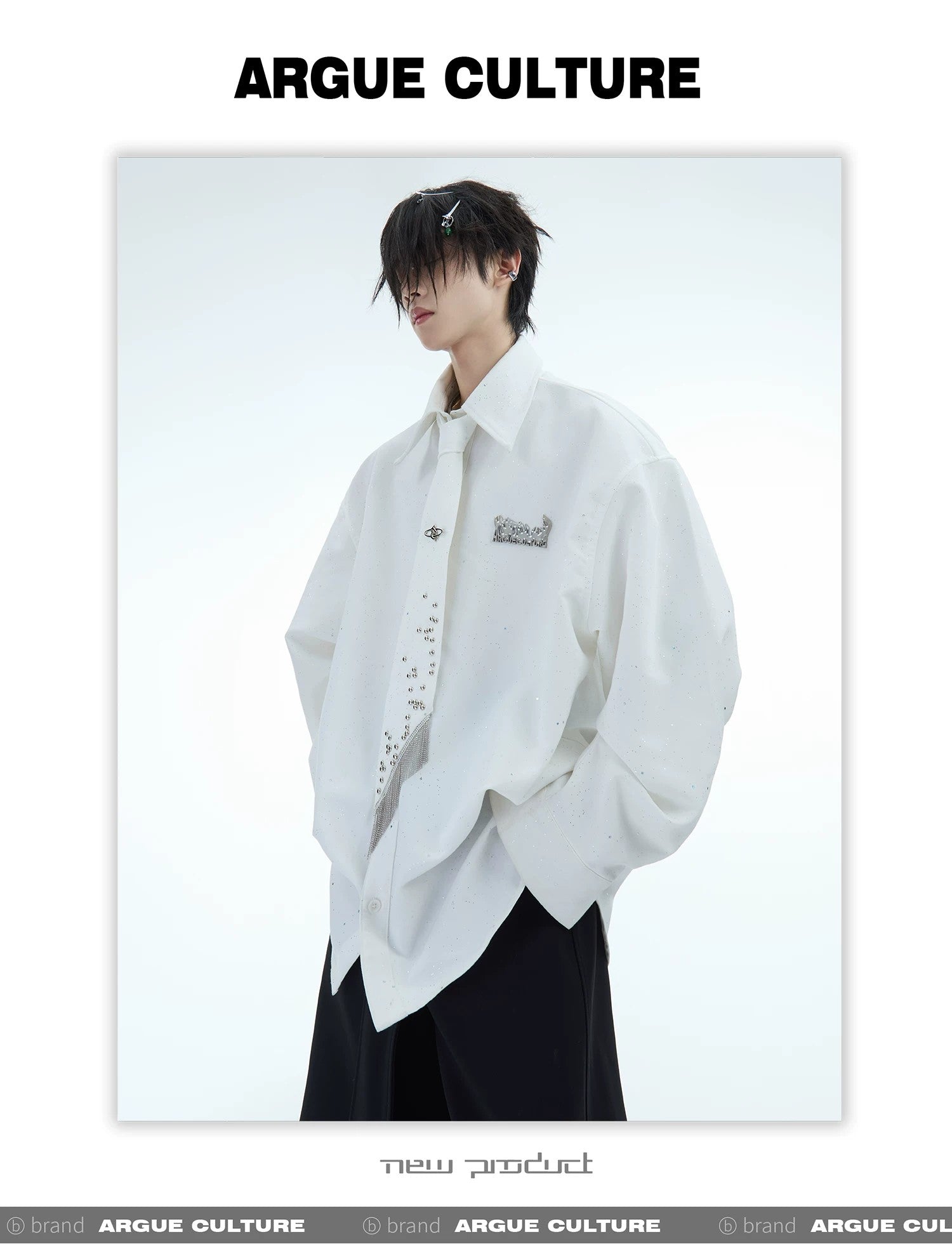 desc::studded-heavy-fringe-necktie-punk-streetwear-accessory-detail-img-7