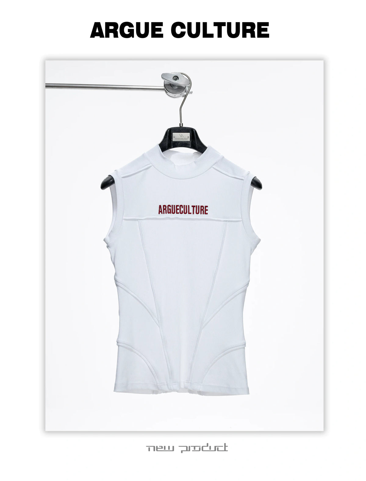Men's Structured Seam Mock-Neck Sleeveless Tank Top - detail image 5