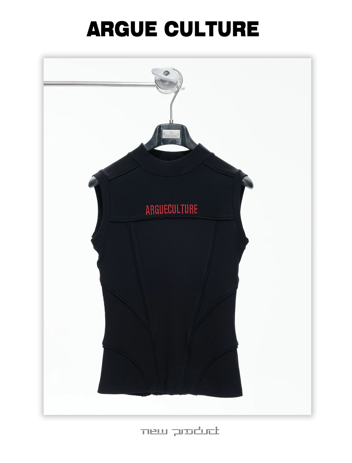 Men's Structured Seam Mock-Neck Sleeveless Tank Top - detail image 11