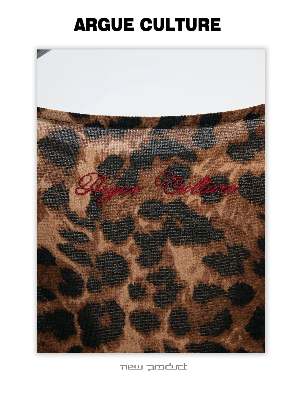 Leopard Mock Two-Piece Deep V Long-Sleeve Top