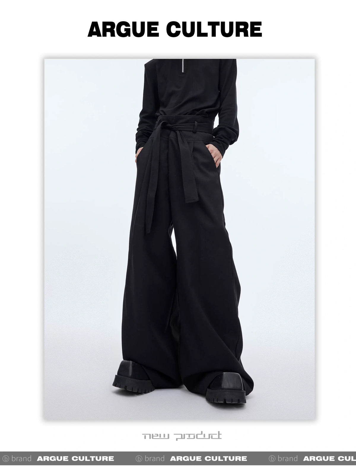 High-Waist Relaxed Utility Trousers - product detail