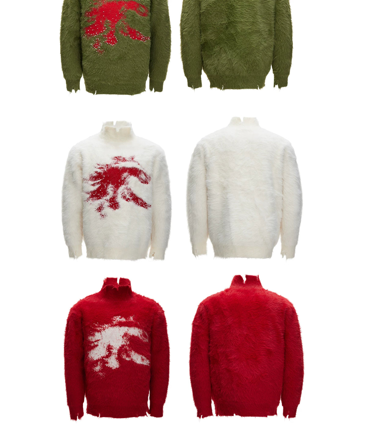 Deconstructed Wool-Blend Mock-Neck Knit - product detail