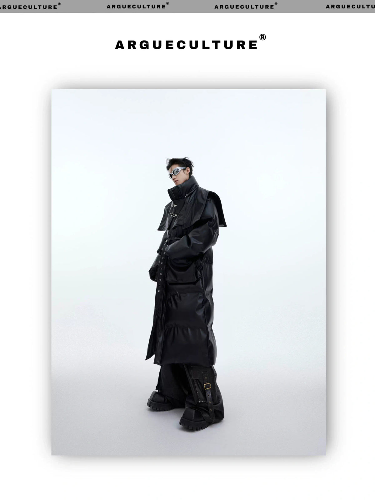 Deconstructed Long Hooded Padded Coat - product detail