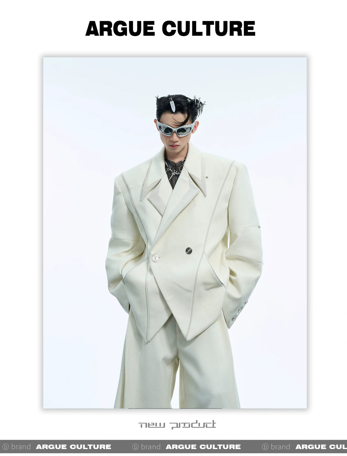 Deconstructed Metal-Accent Blazer - product detail
