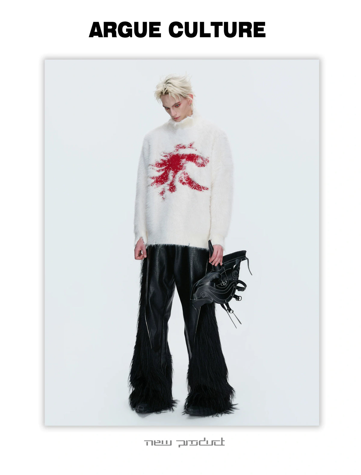 Deconstructed Wool-Blend Mock-Neck Knit - product detail