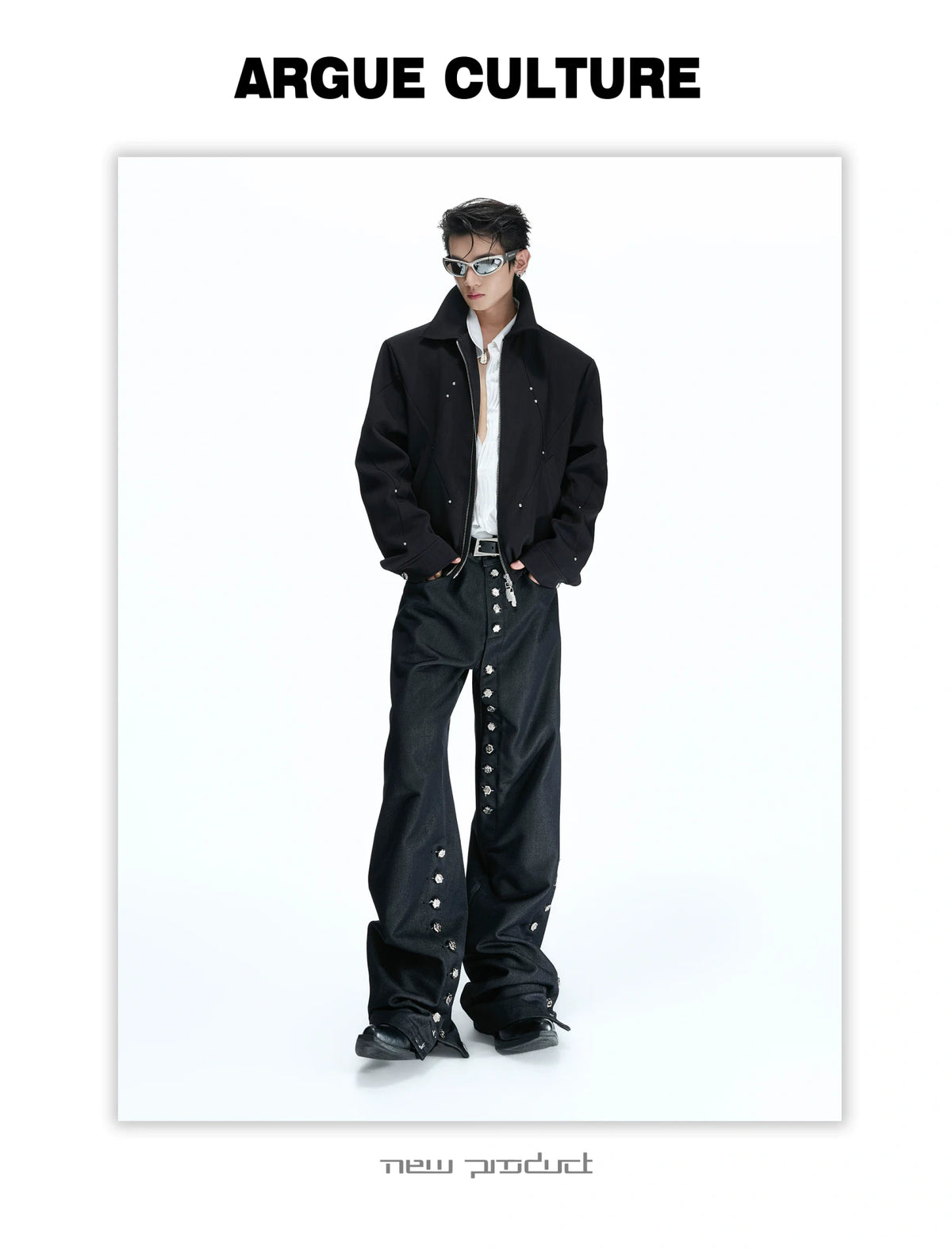 Deconstructed Double-Zip Rivet Jacket - product detail