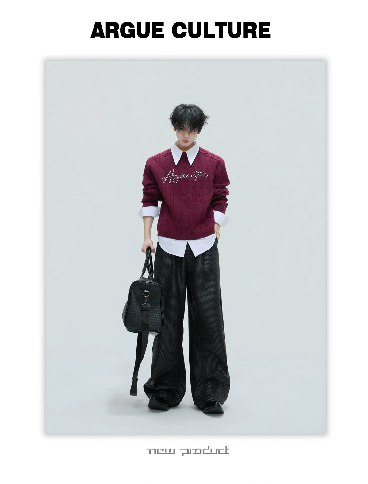 Pearl-Logo Two-Piece Knit Sweater - product detail
