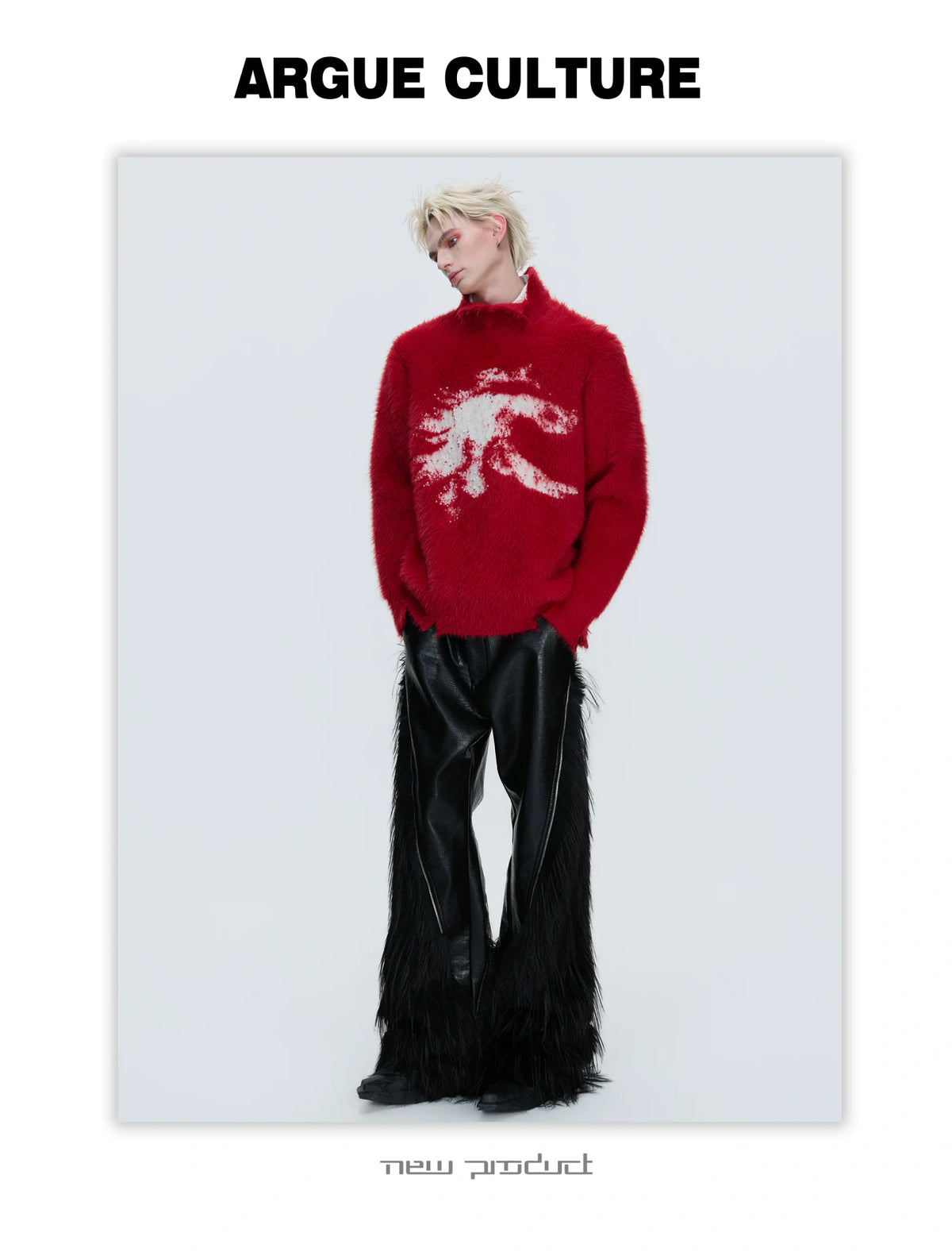 Deconstructed Wool-Blend Mock-Neck Knit - product detail