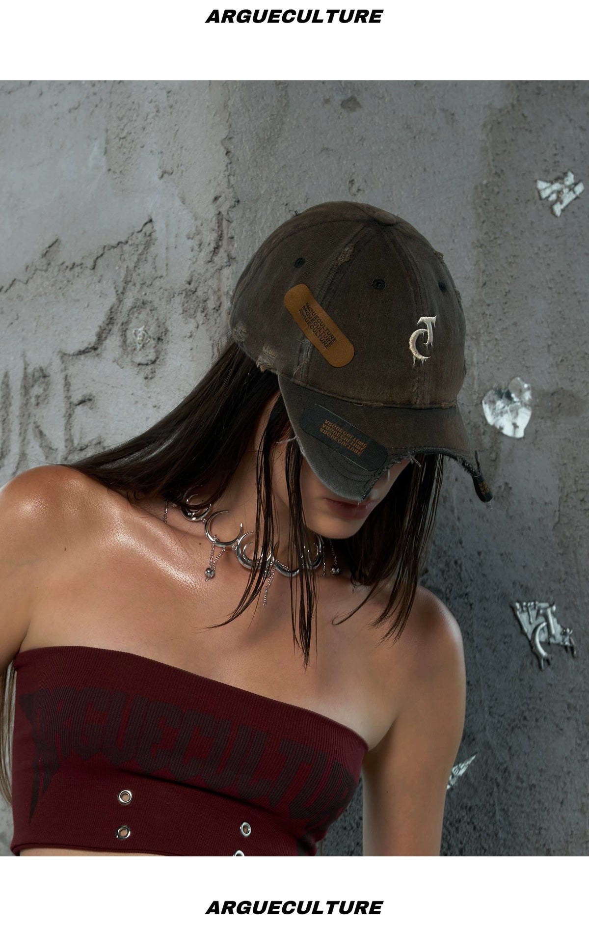Distressed Patchwork Baseball Cap - product detail