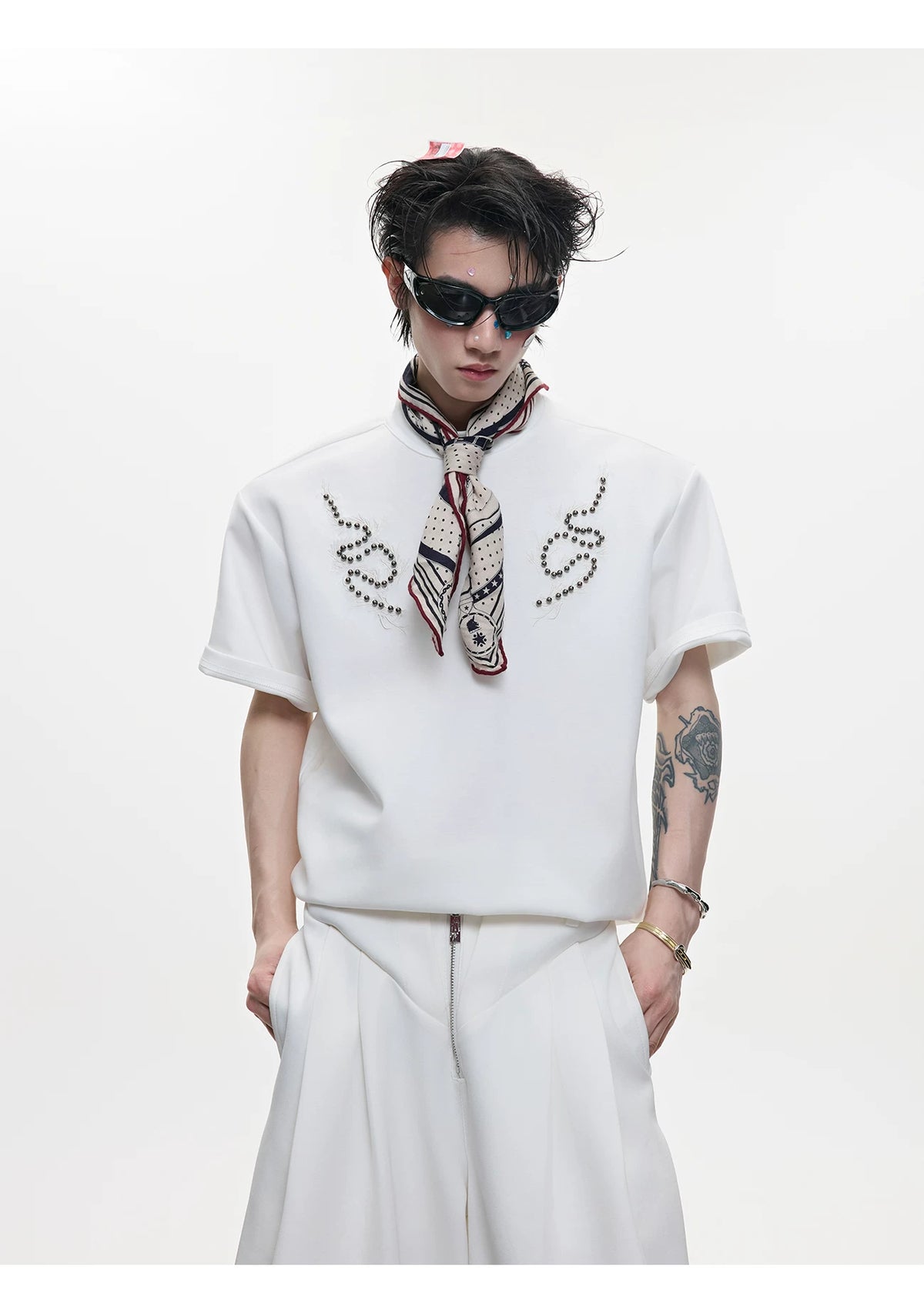 Snake-Eye Spine Studded T-Shirt - product detail