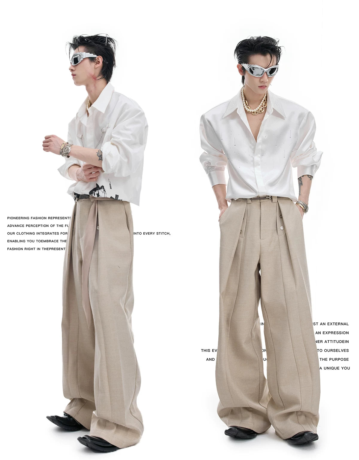 Deconstructed Pleated Trousers - product detail