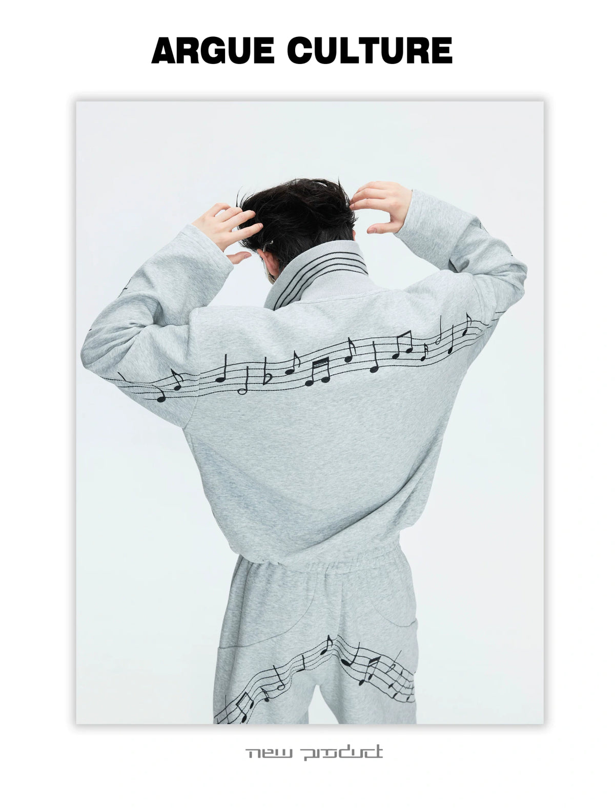 Music Note Polo-Collar Top & Pants - product detail