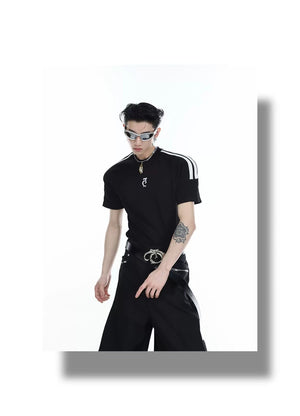 desc::textured-striped-slim-fit-tee-avant-garde-unisex-top-detail-img-4