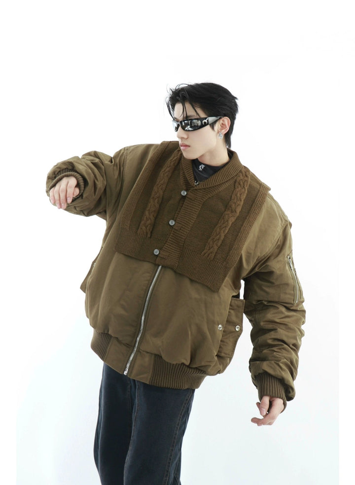 Trendy Men's Oversized Bomber Jacket | Streetwear Cotton Coat - ArguE CulturE