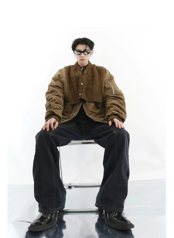 Trendy Men's Oversized Bomber Jacket | Streetwear Cotton Coat - ArguE CulturE