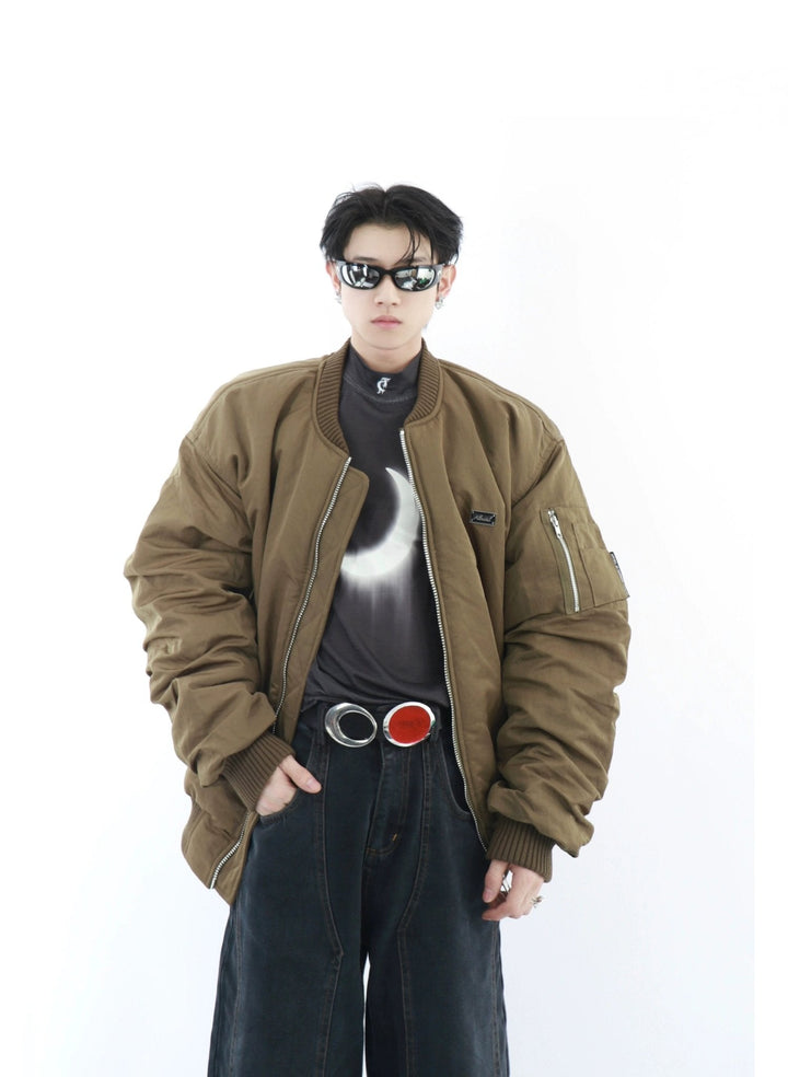 Trendy Men's Oversized Bomber Jacket | Streetwear Cotton Coat - ArguE CulturE