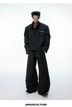 desc::tweed-textured-streetwear-set-pearl-button-jacket-pants-detail-img-13