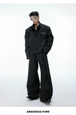 desc::tweed-textured-streetwear-set-pearl-button-jacket-pants-detail-img-14