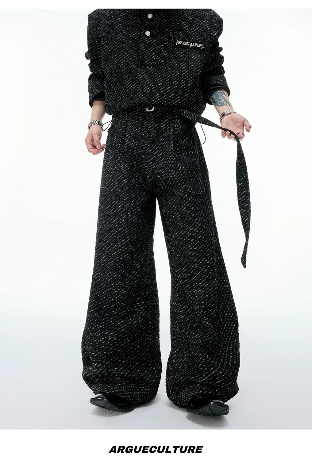 desc::tweed-textured-streetwear-set-pearl-button-jacket-pants-detail-img-16