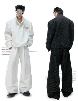 desc::tweed-textured-streetwear-set-pearl-button-jacket-pants-detail-img-3