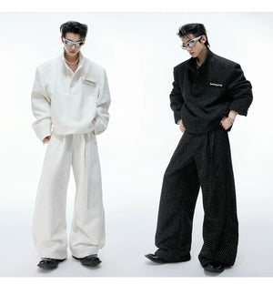 desc::tweed-textured-streetwear-set-pearl-button-jacket-pants-detail-img-5