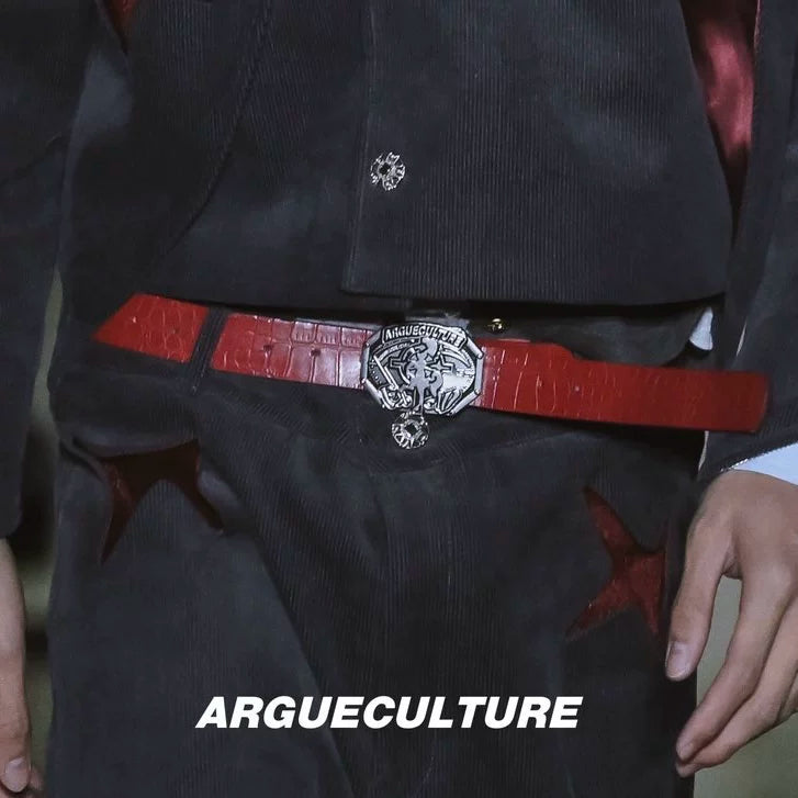 Two-Tone Cowhide Belt With Titanium Buckle | Unisex - detail image 2