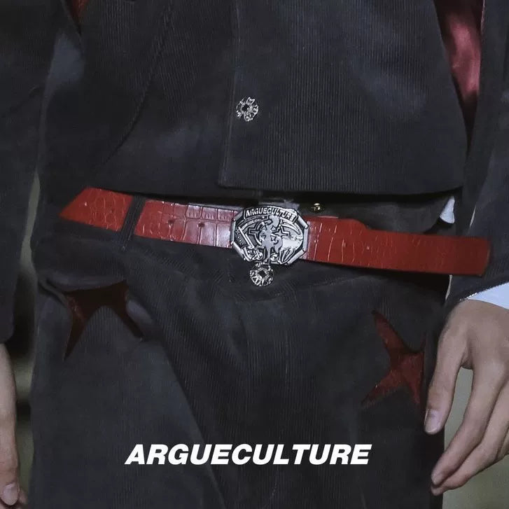 Two-Tone Cowhide Belt With Titanium Buckle | Unisex - main image 1