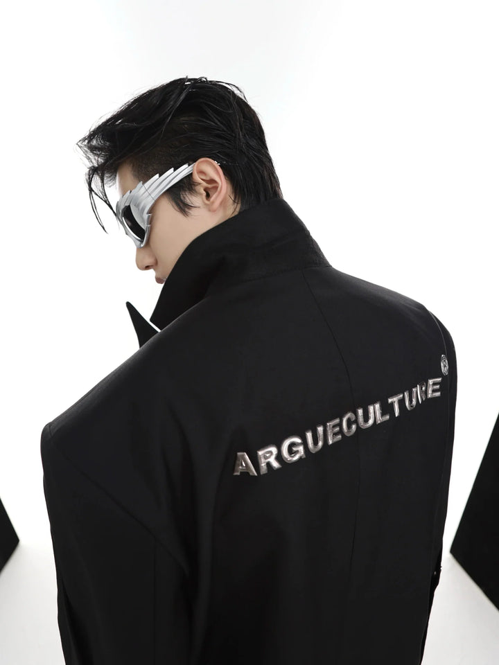 Unique Blazer with Metallic Print | Minimalist High - End Jacket - ArguE CulturE