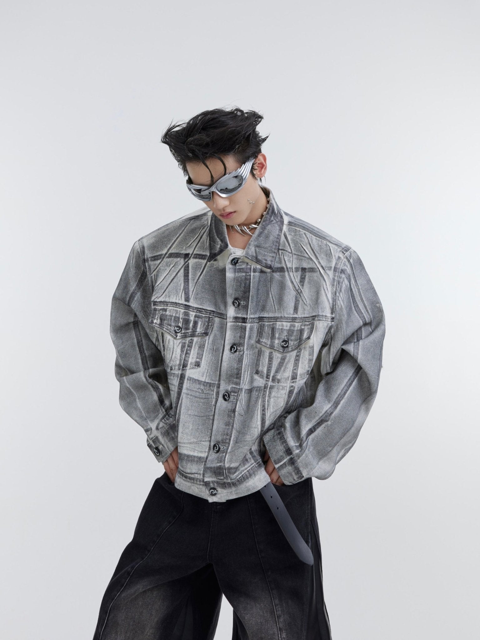 Argue Culture STONE SHORT DENIM JACKET Argue Culture STONE SHORT DENIM JACKET