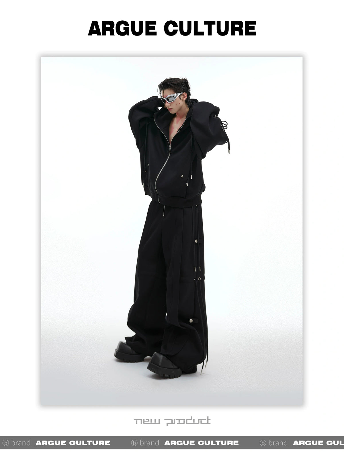 Unisex Deconstructed Drawstring Hoodie & Sweatpants - detail image 20