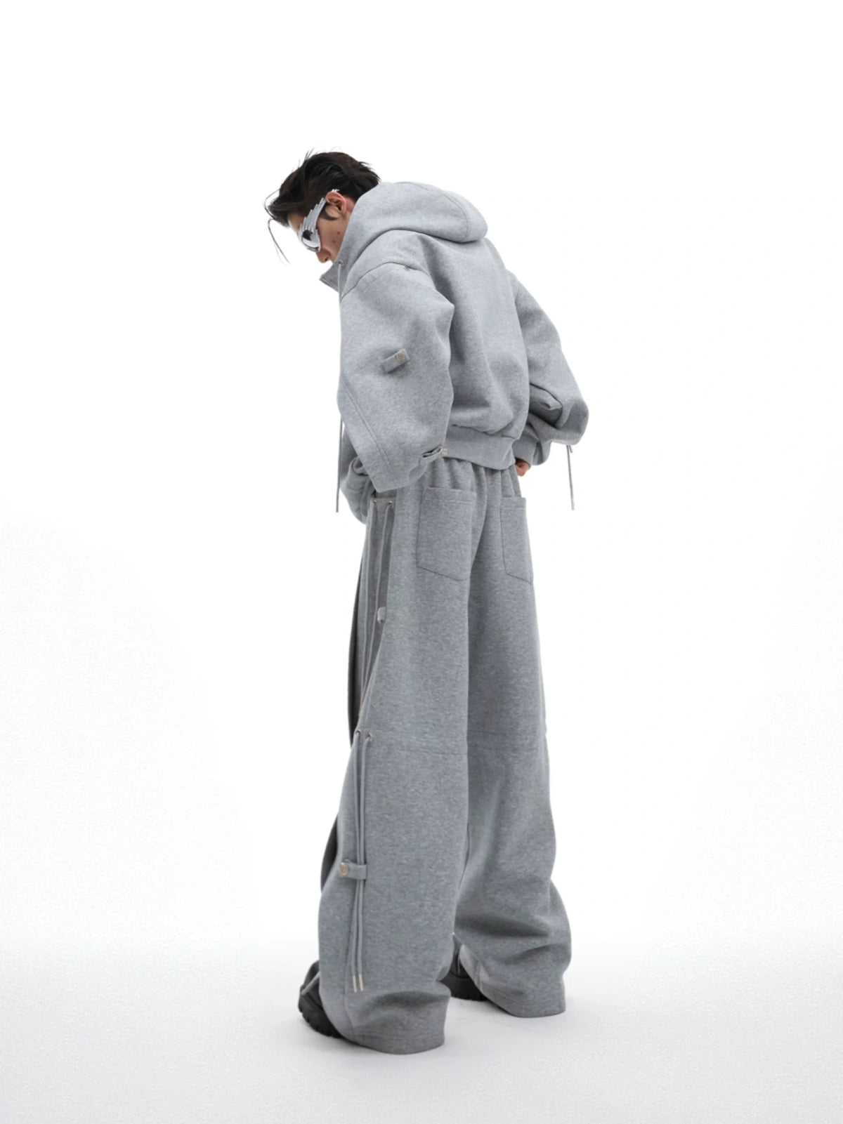 Unisex Deconstructed Drawstring Hoodie & Sweatpants - main image 3