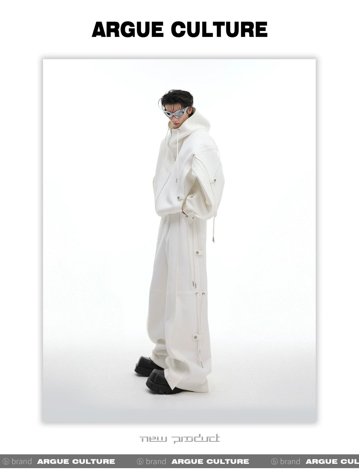 Unisex Deconstructed Drawstring Hoodie & Sweatpants - detail image 24